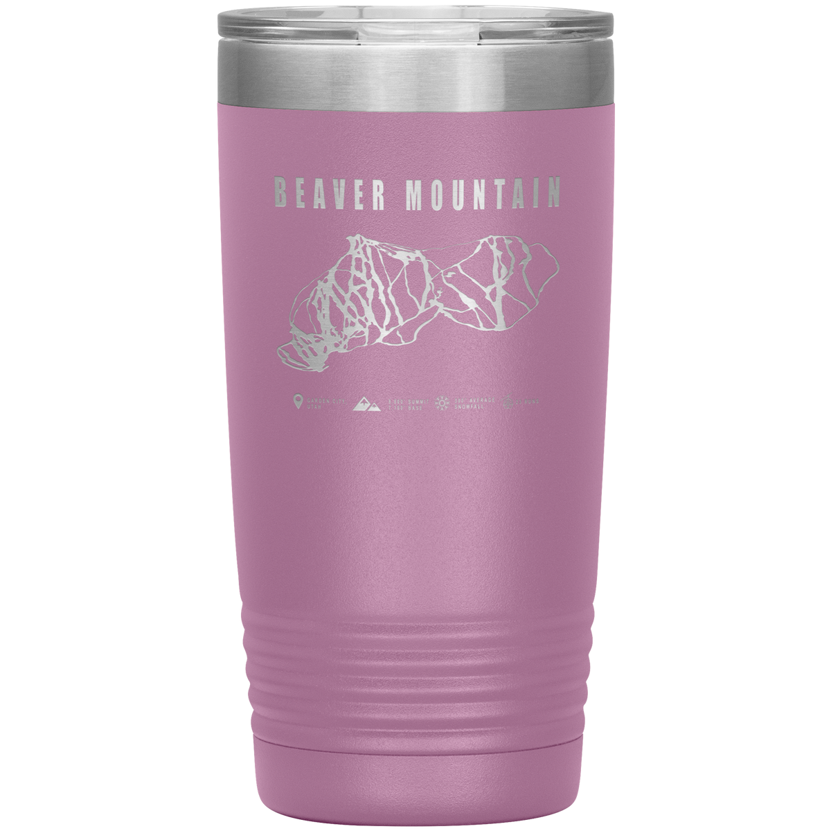Beaver Mountain,Utah Ski Trail Map 20oz Tumbler - Powderaddicts