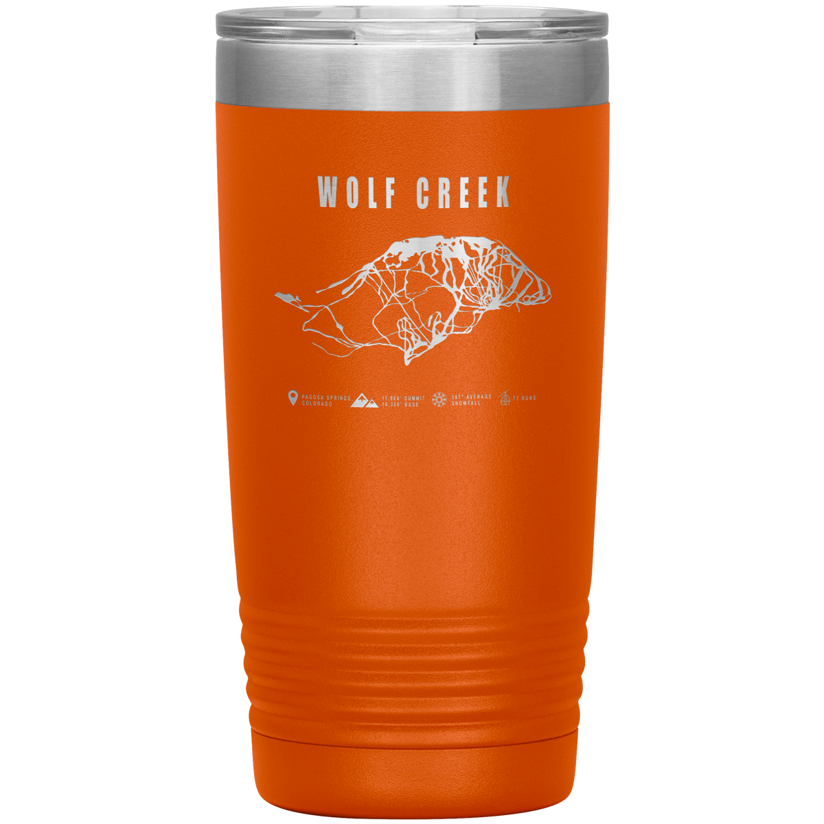 Wolf Creek Colorado Ski Trail Map 20oz Tumbler - Powderaddicts