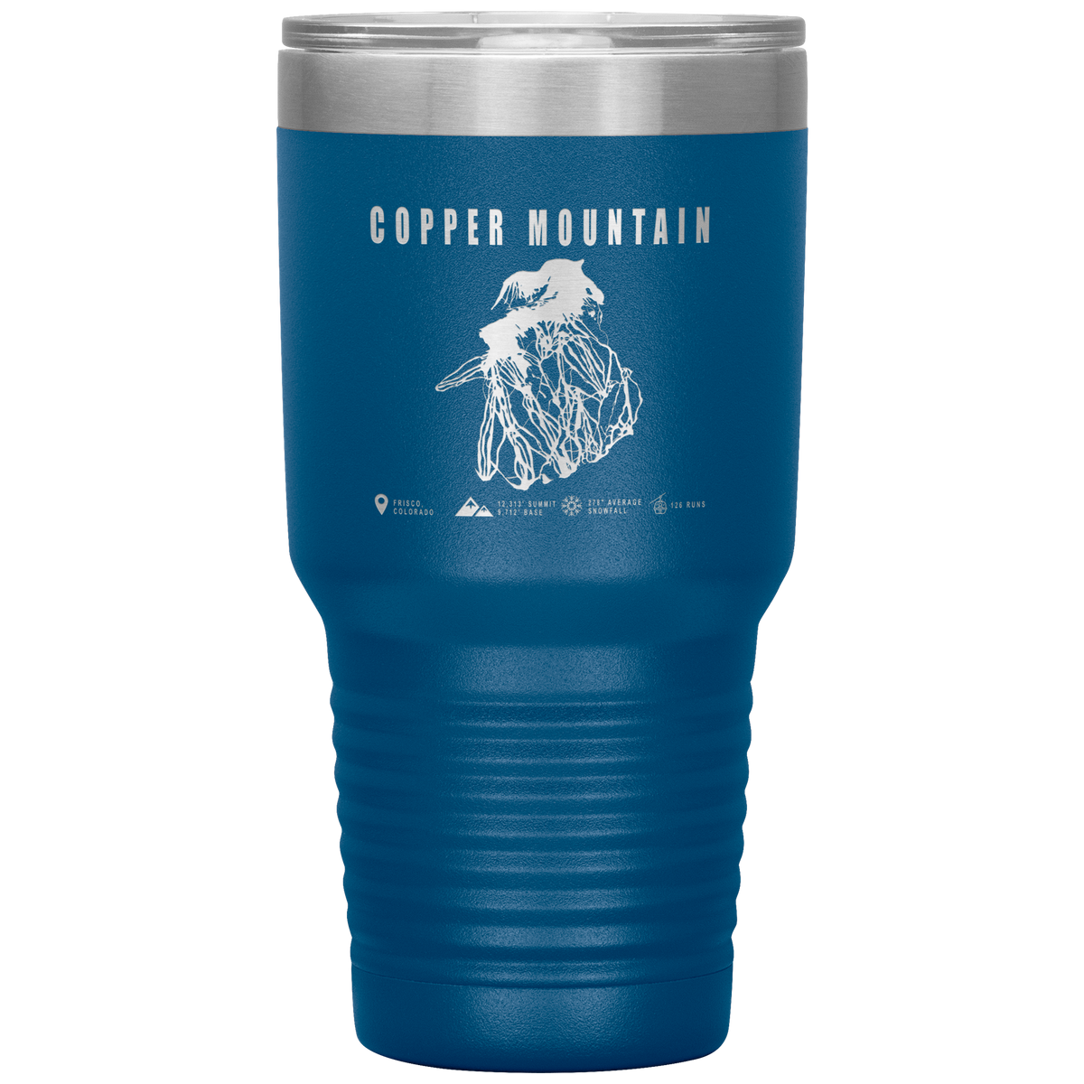 Copper Mountain Colorado Ski Trail Map 30oz Tumbler - Powderaddicts
