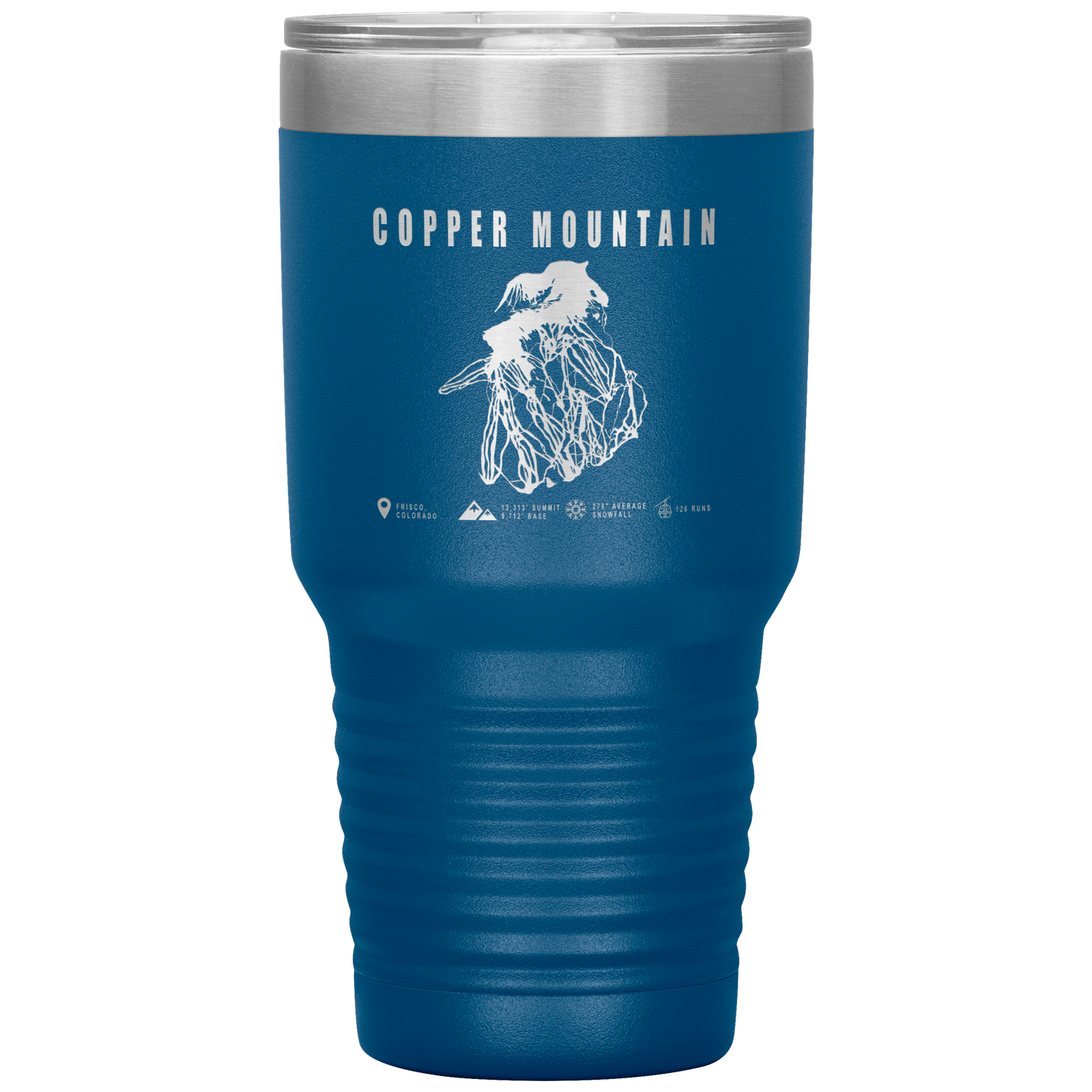 Copper Mountain Colorado Ski Trail Map 30oz Tumbler - Powderaddicts