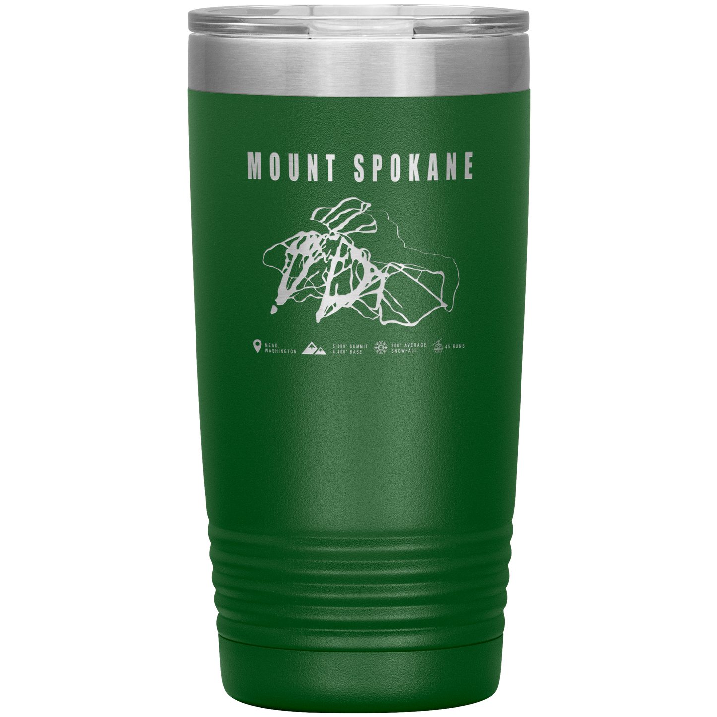 Stevens Pass, Washington Ski Trail Map 20oz Tumbler - Powderaddicts