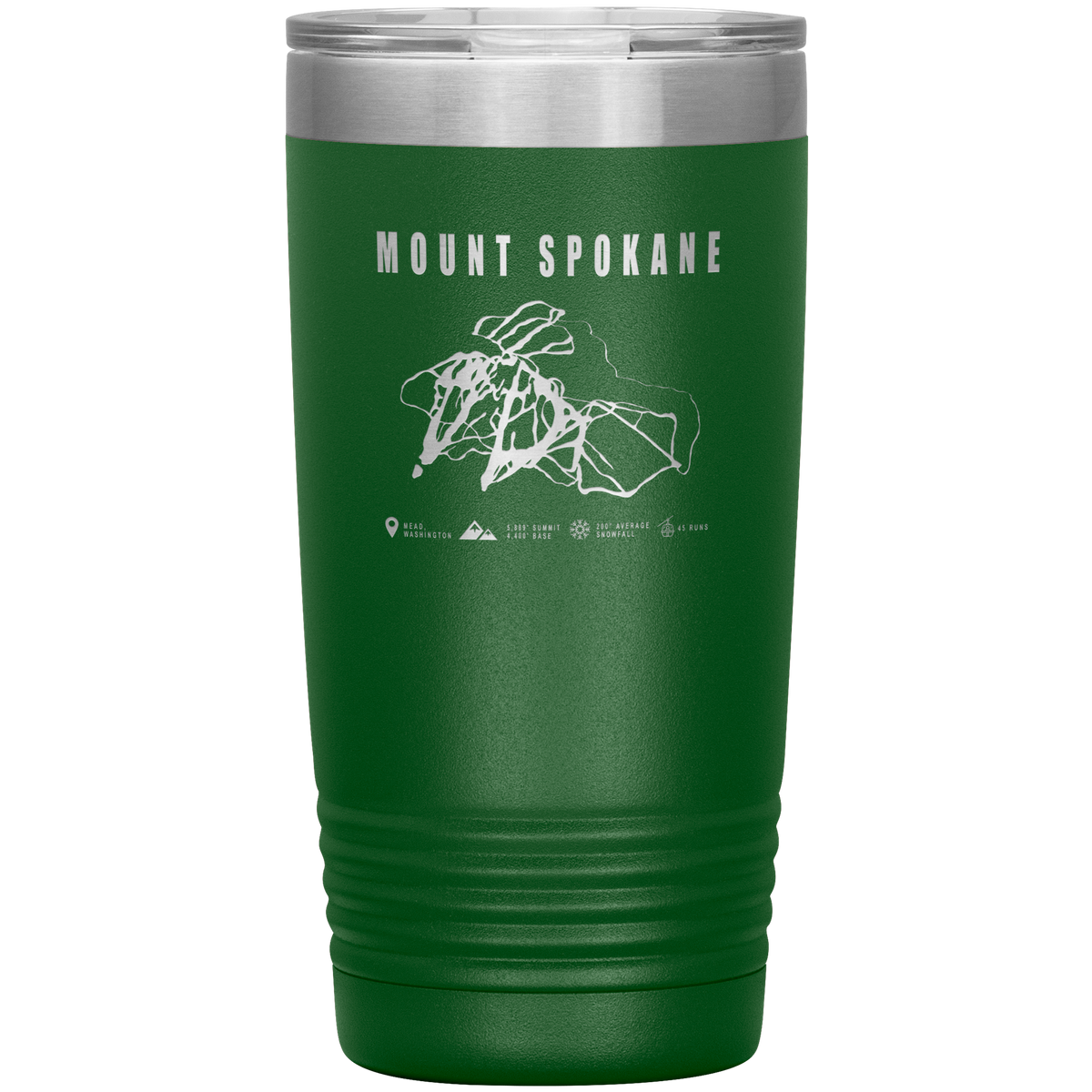 Stevens Pass, Washington Ski Trail Map 20oz Tumbler - Powderaddicts