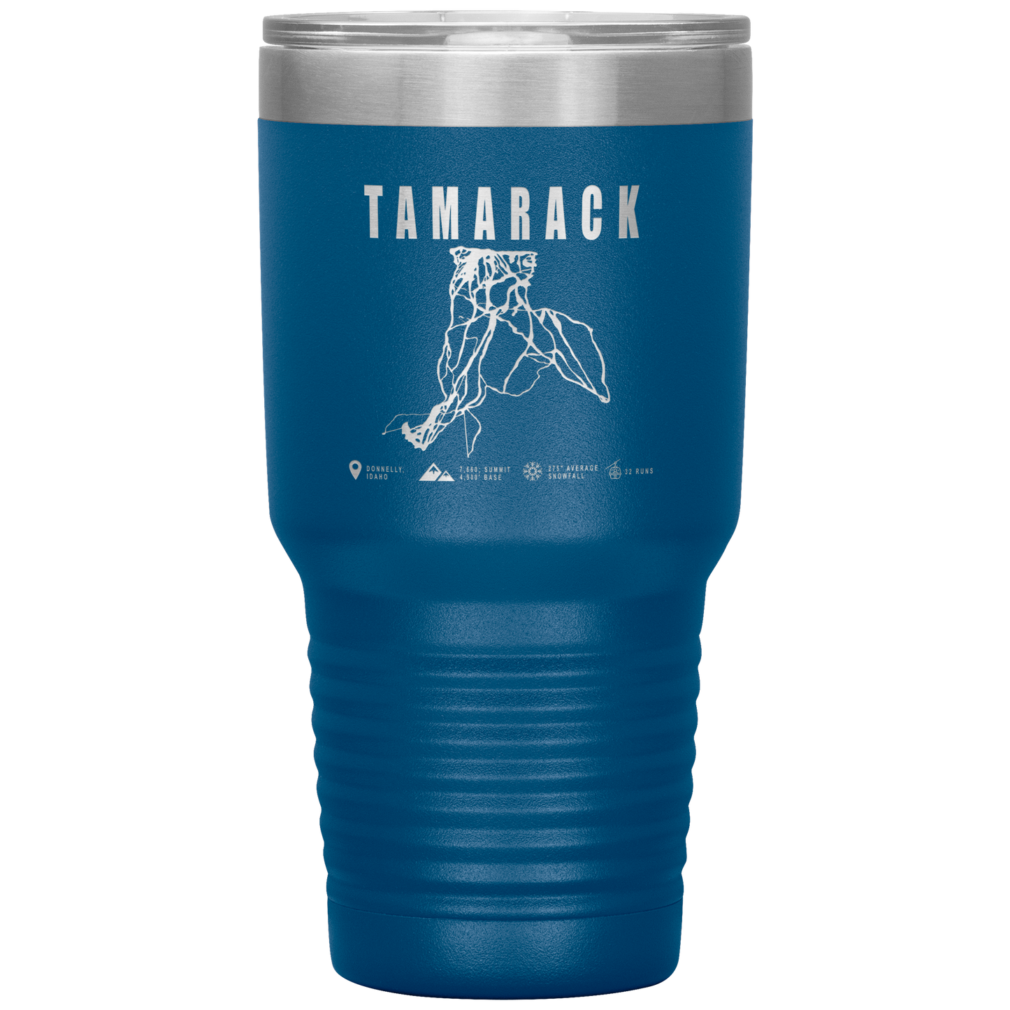 Tamarack Idaho Ski Trail Map 30oz Tumbler - Powderaddicts