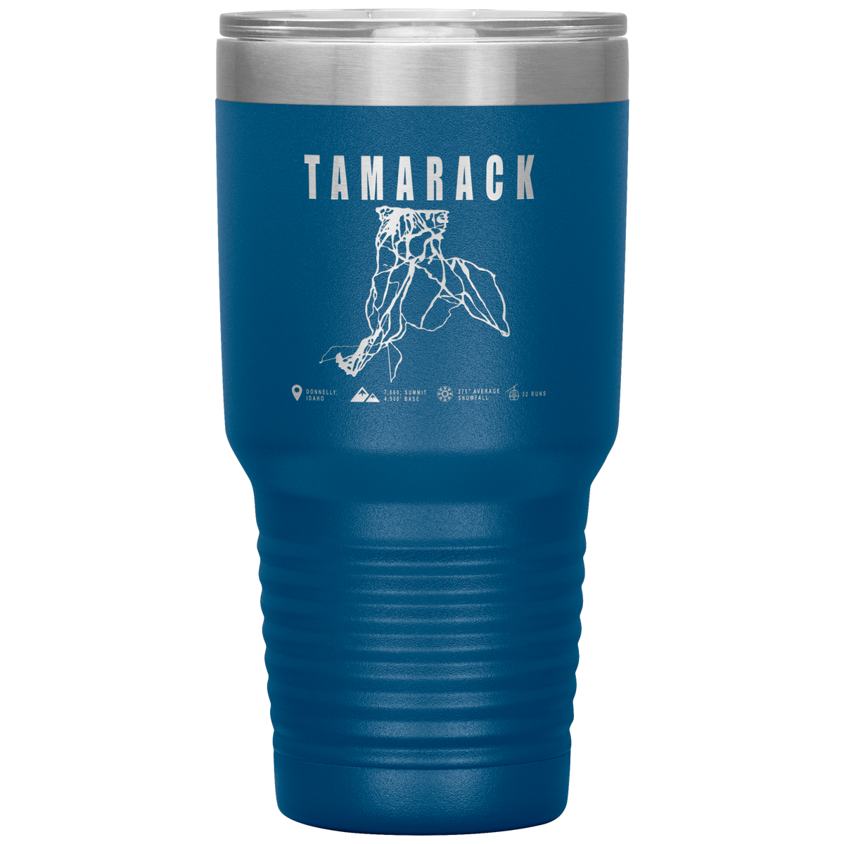 Tamarack Idaho Ski Trail Map 30oz Tumbler - Powderaddicts