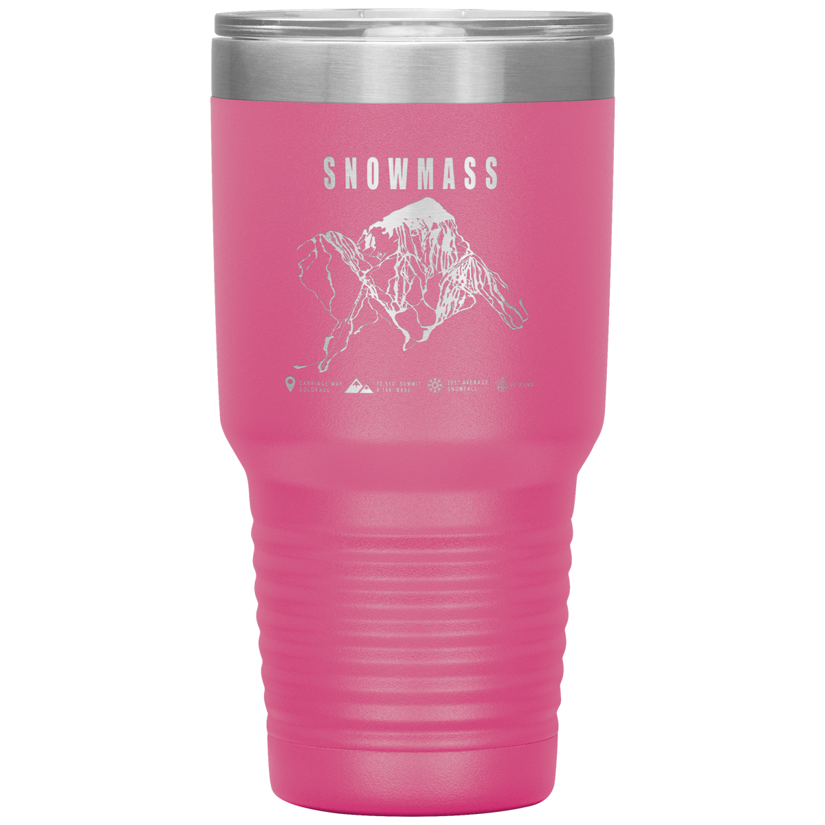 Snowmass Colorado Ski Trail Map 30oz Tumbler - Powderaddicts