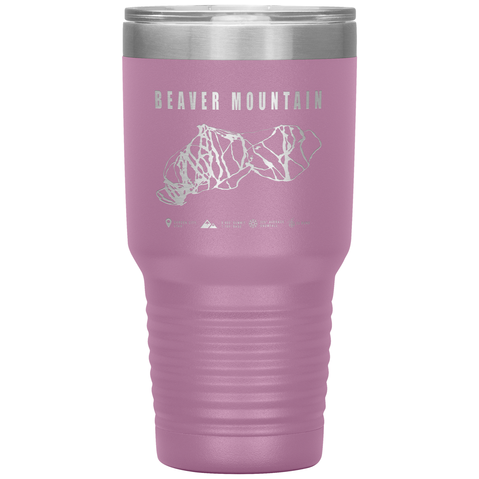 Beaver Mountain,Utah Ski Trail Map 30oz Tumbler - Powderaddicts