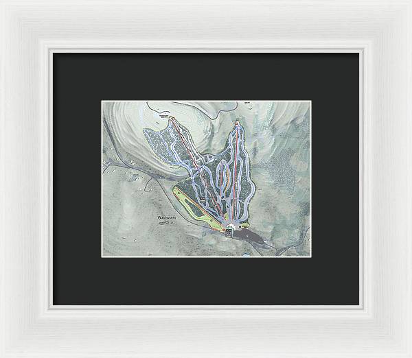 Wachusett Ski Trail Map - Framed Print - Powderaddicts