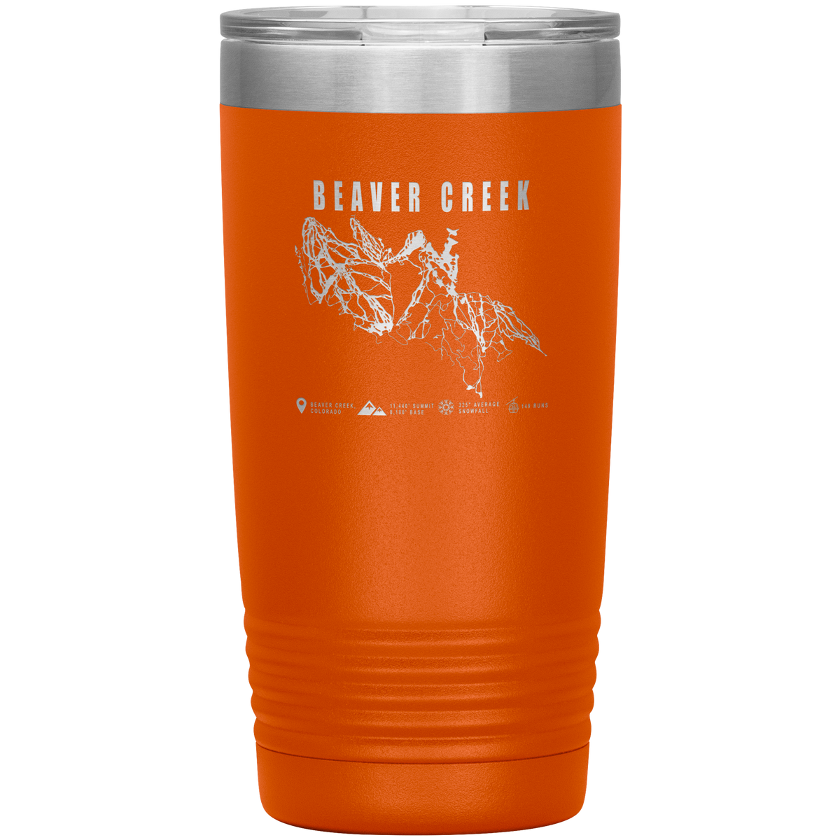 Beaver Creek Colorado Ski Trail Map 20oz Tumbler - Powderaddicts