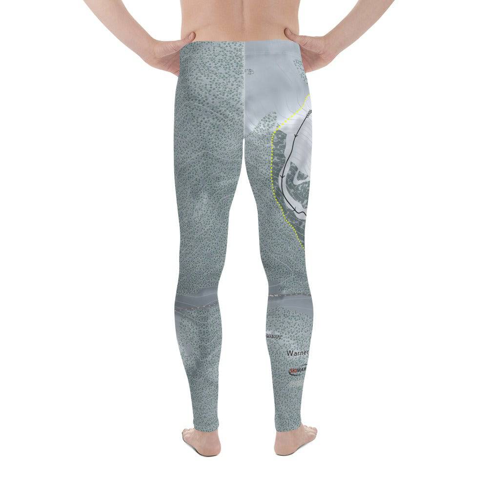 Warner Canyon, Oregon Ski Trail Map Men's Base Layer Bottom - Powderaddicts
