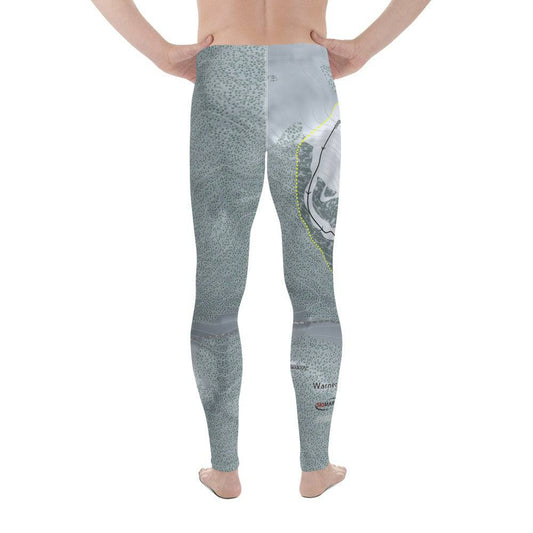 Warner Canyon, Oregon Ski Trail Map Men's Base Layer Bottom - Powderaddicts