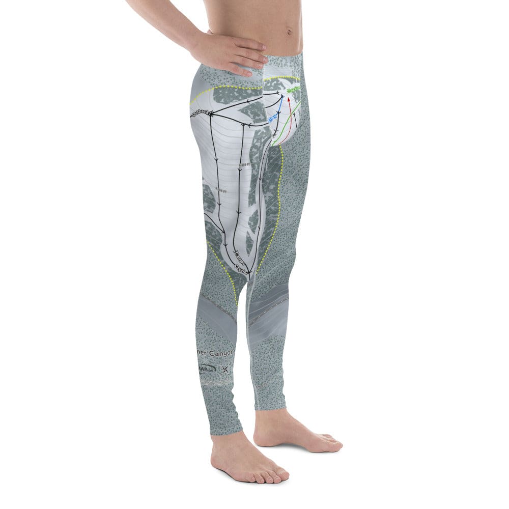 Warner Canyon, Oregon Ski Trail Map Men's Base Layer Bottom - Powderaddicts