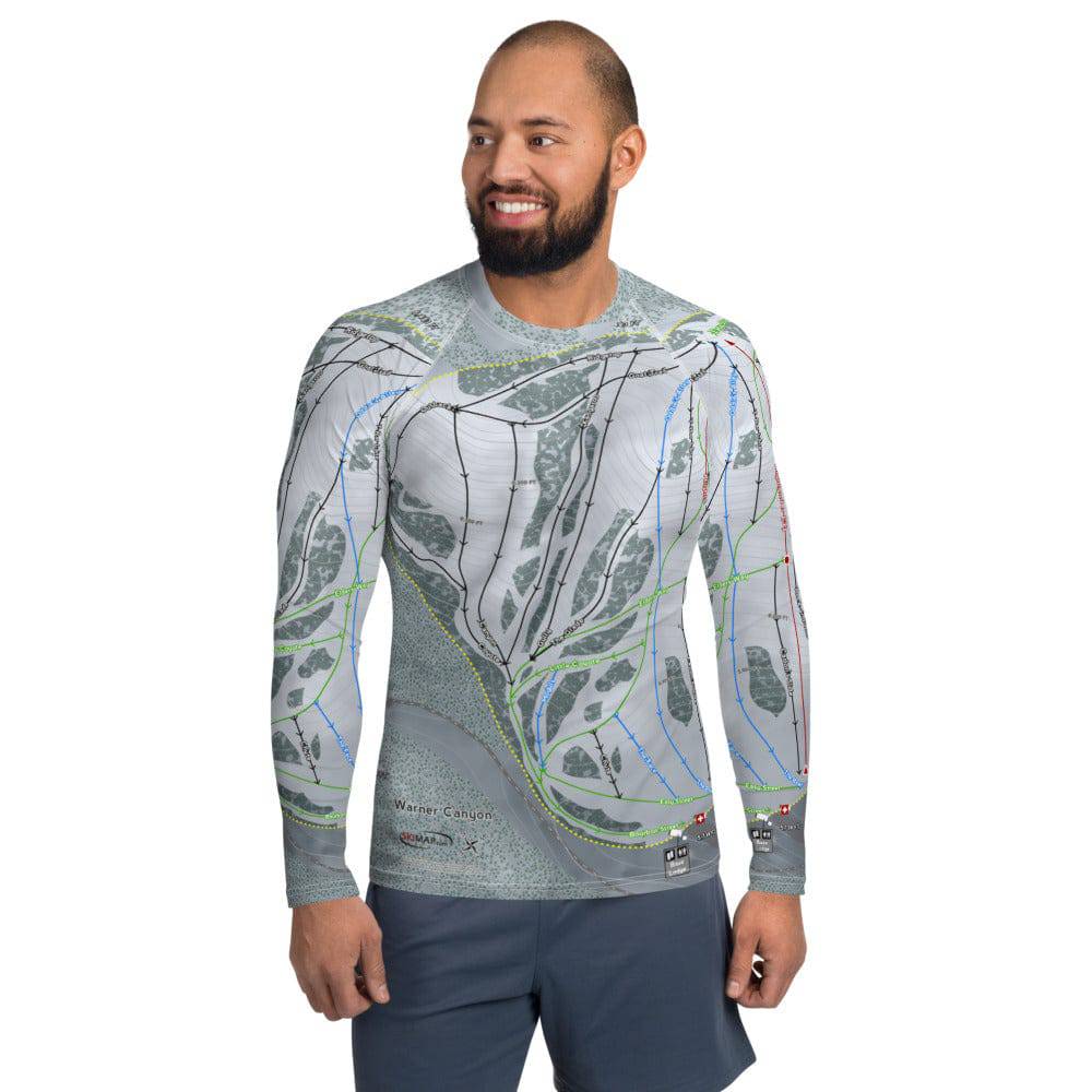Warner Canyon, Oregon Ski Trail Map Men's Base Layer Top