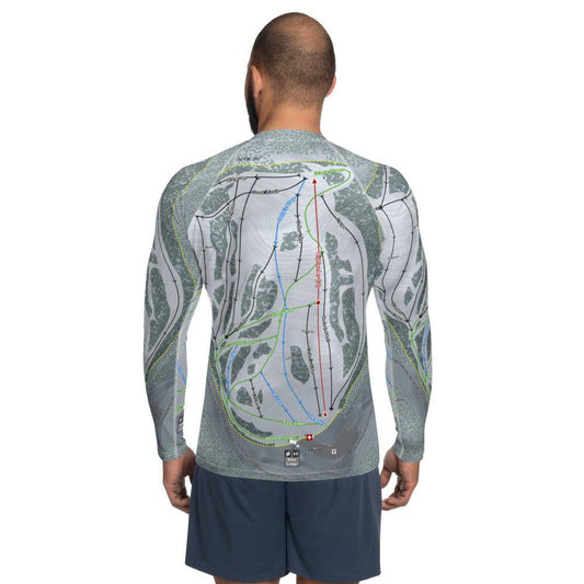 Warner Canyon, Oregon Ski Trail Map Men's Base Layer Top - Powderaddicts