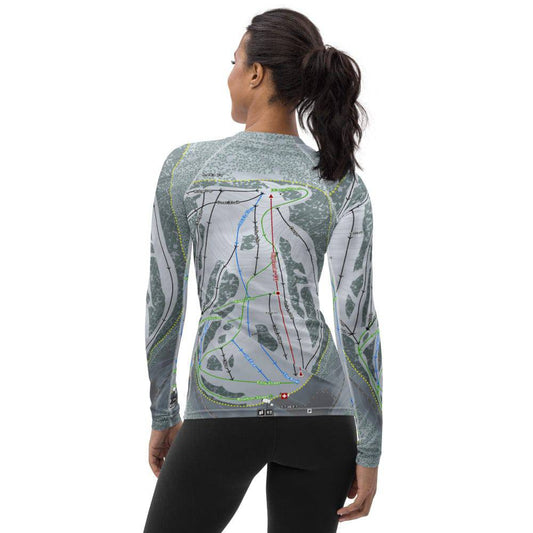 Warner Canyon, Oregon Ski Trail Map Women's Base Layer Top - Powderaddicts