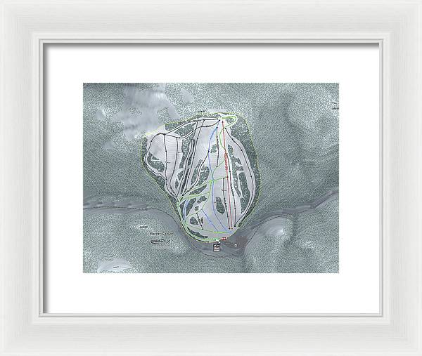 Warner Canyon Ski Trail Map - Framed Print - Powderaddicts