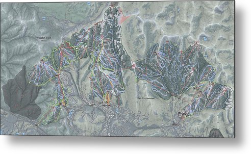 Wasatch Back Ski Trail Map - Metal Print - Powderaddicts