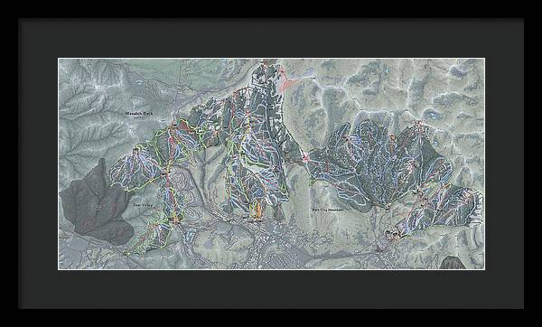 Wasatch Back Ski Trail Map - Framed Print - Powderaddicts