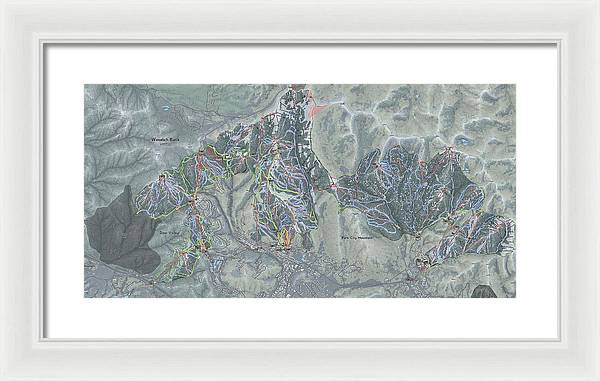 Wasatch Back Ski Trail Map - Framed Print - Powderaddicts