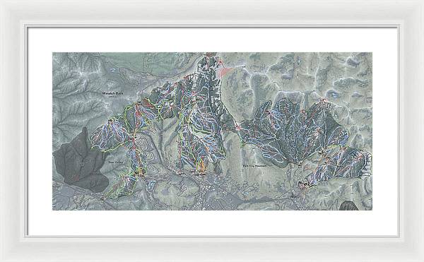 Wasatch Back Ski Trail Map - Framed Print - Powderaddicts
