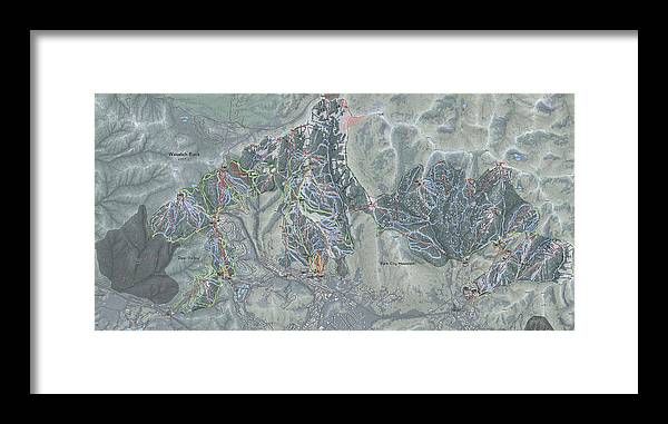 Wasatch Back Ski Trail Map - Framed Print - Powderaddicts