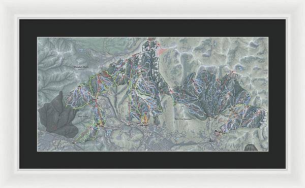 Wasatch Back Ski Trail Map - Framed Print - Powderaddicts