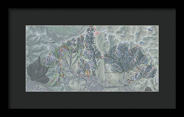 Wasatch Back Ski Trail Map - Framed Print - Powderaddicts