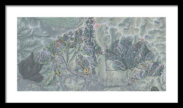 Wasatch Back Ski Trail Map - Framed Print - Powderaddicts