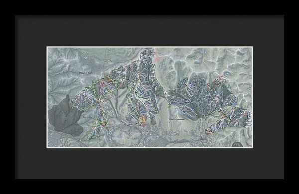 Wasatch Back Ski Trail Map - Framed Print - Powderaddicts