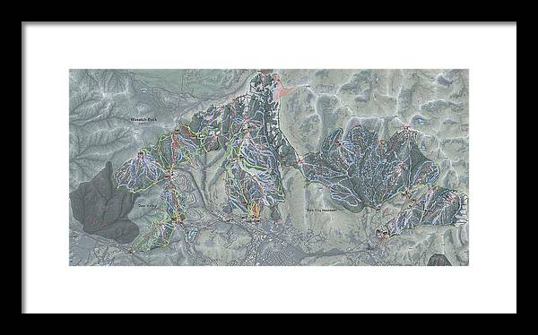 Wasatch Back Ski Trail Map - Framed Print - Powderaddicts