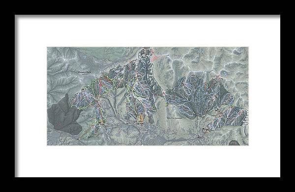 Wasatch Back Ski Trail Map - Framed Print - Powderaddicts