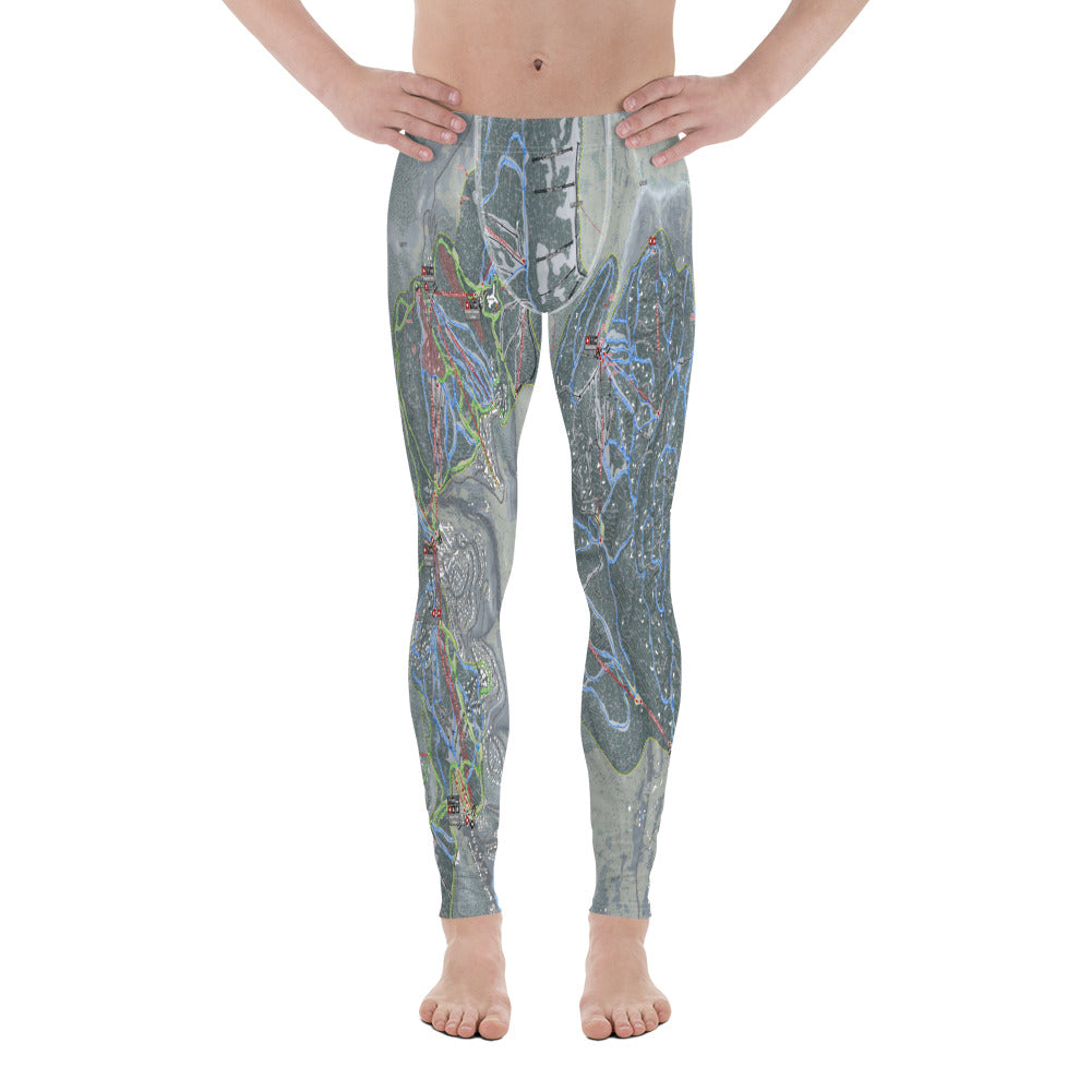 WASATCH BACK, Utah Ski Trail Map Men's Base Layer Bottom - Powderaddicts