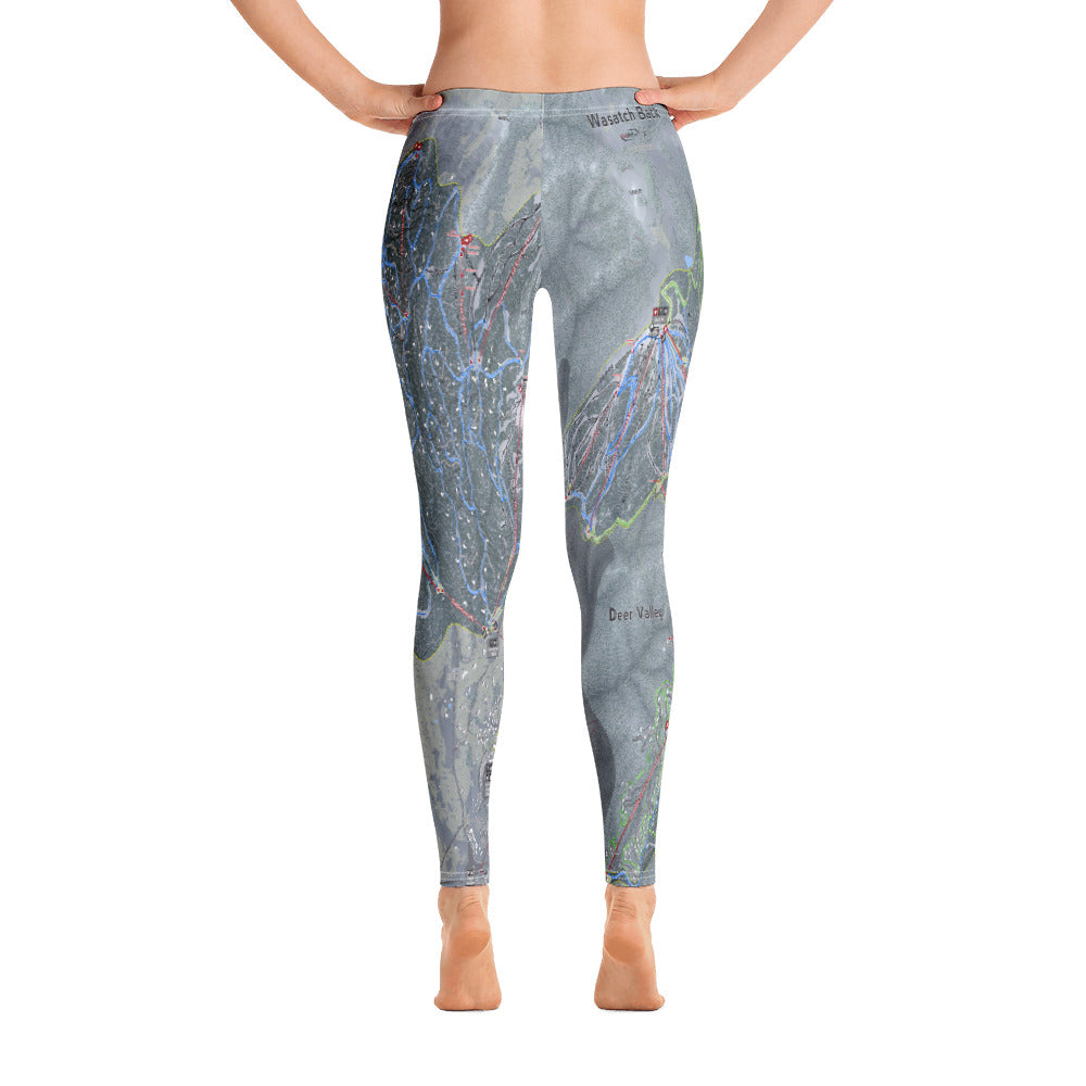 WASATCH BACK, Utah Ski Trail Map Women's Base Layer Bottom - Powderaddicts