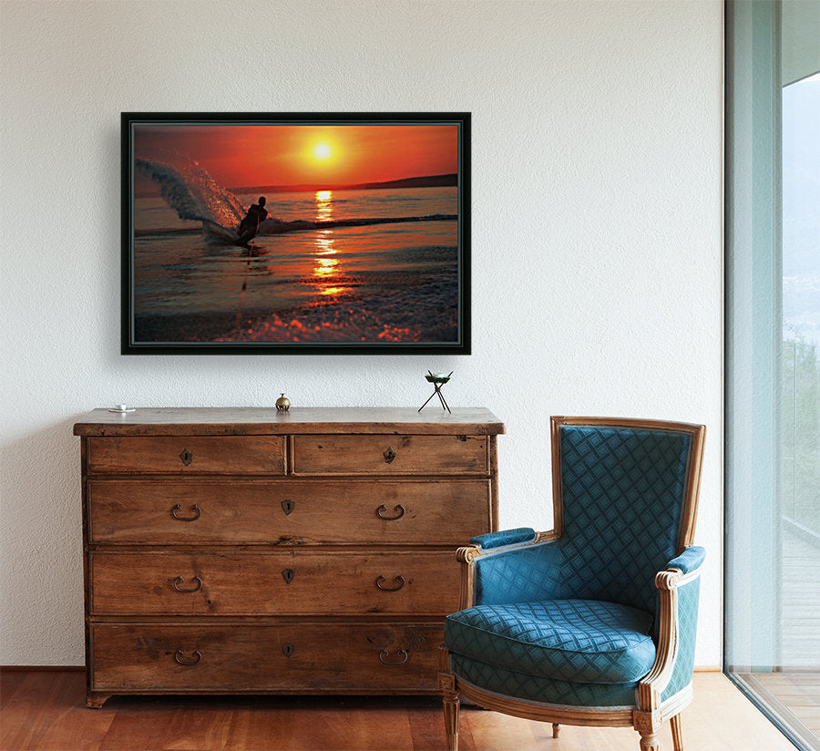 Waterskiing At Sunset - Powderaddicts