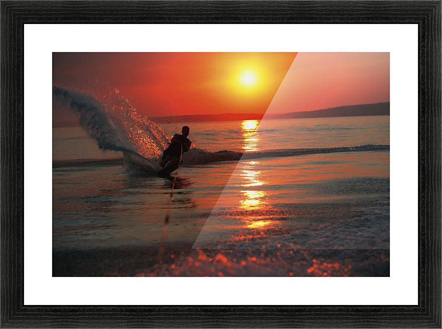 Waterskiing At Sunset - Powderaddicts