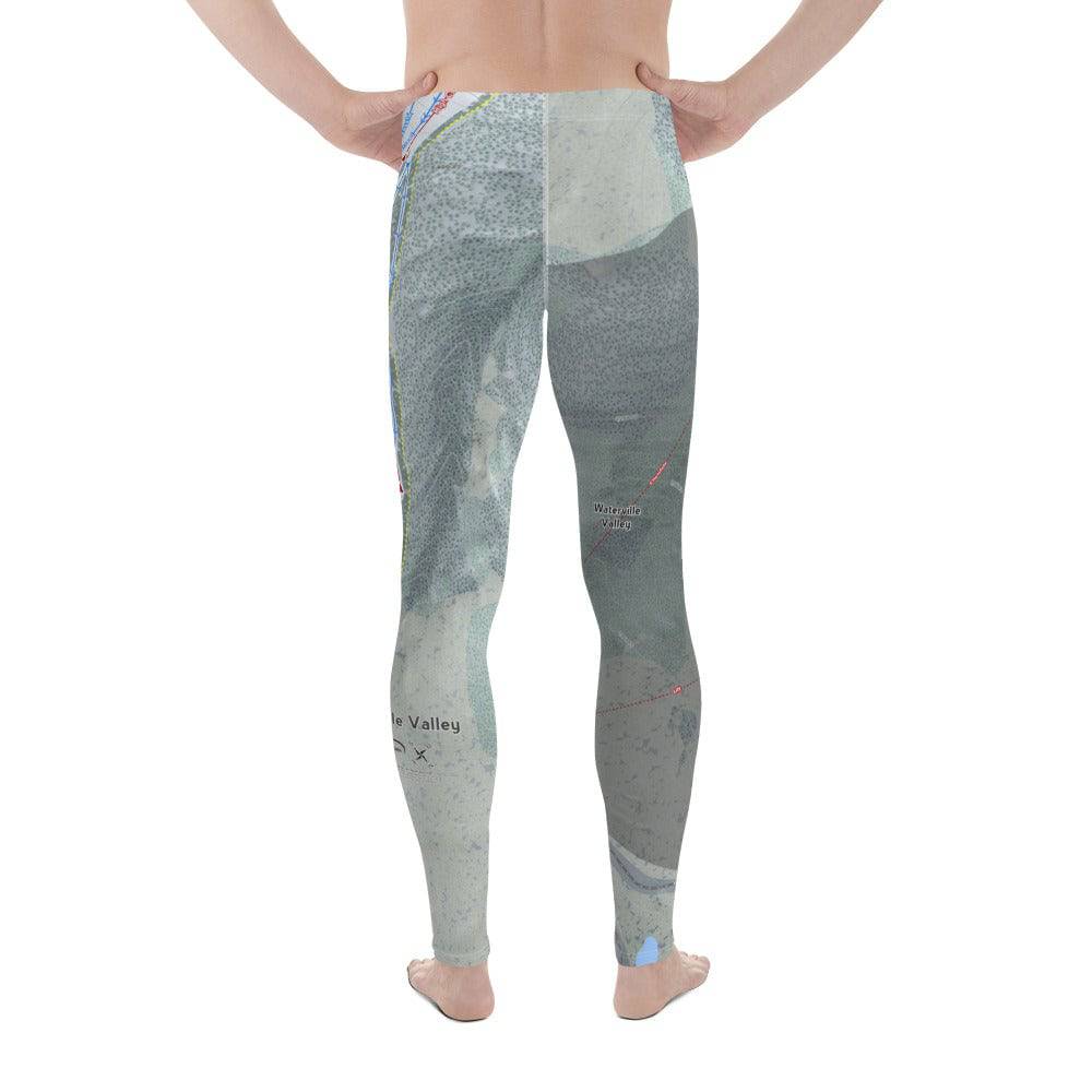 Waterville Valley, New Hampshire Ski Trail Map Men's Base Layer Bottom - Powderaddicts
