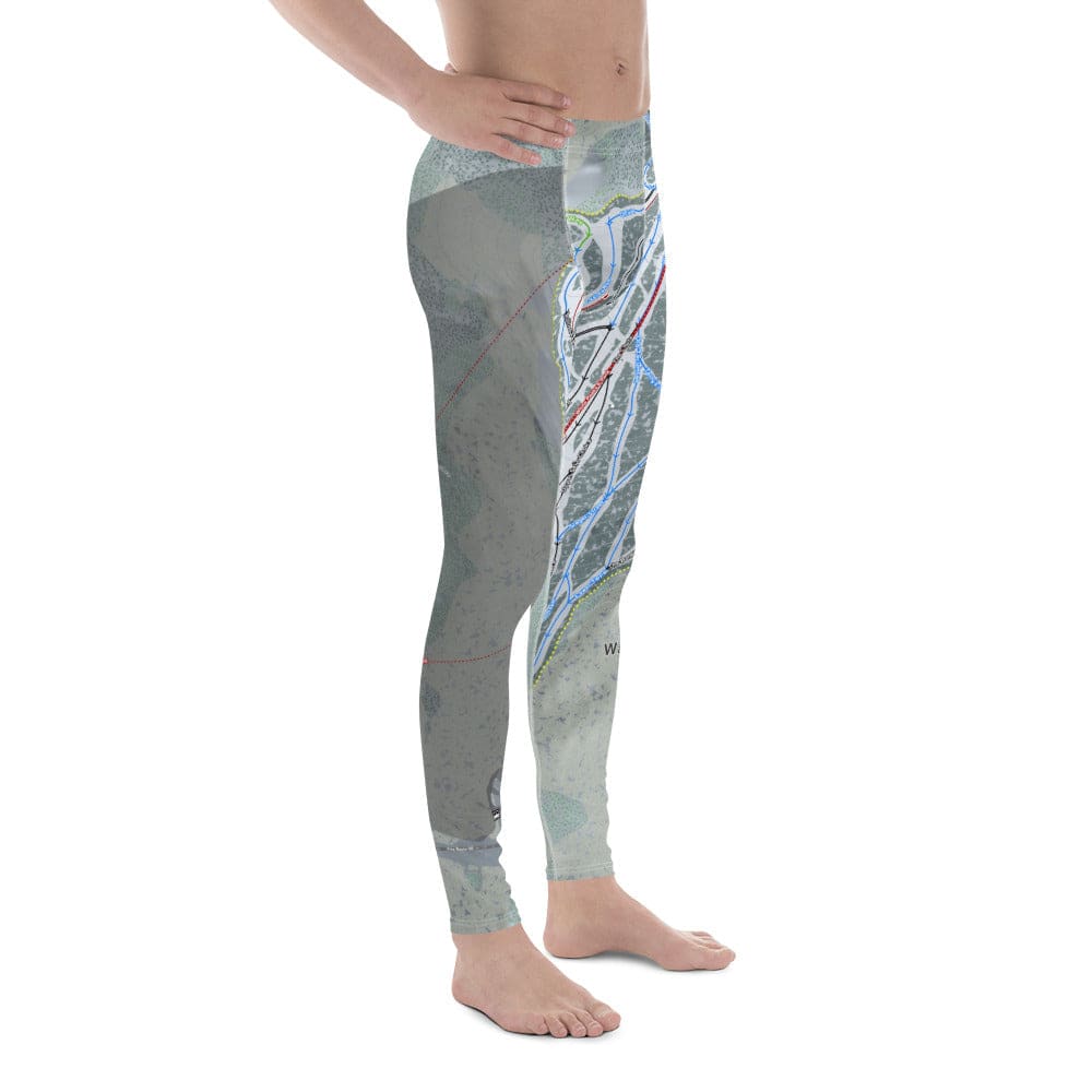 Waterville Valley, New Hampshire Ski Trail Map Men's Base Layer Bottom - Powderaddicts