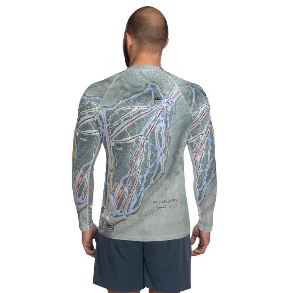 Waterville Valley, New Hampshire Ski Trail Map Men's Base Layer Top - Powderaddicts