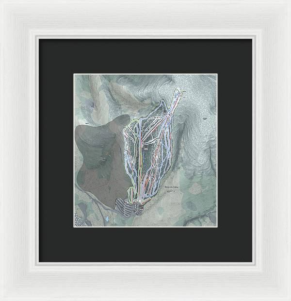 Waterville Valley Ski Trail Map - Framed Print - Powderaddicts