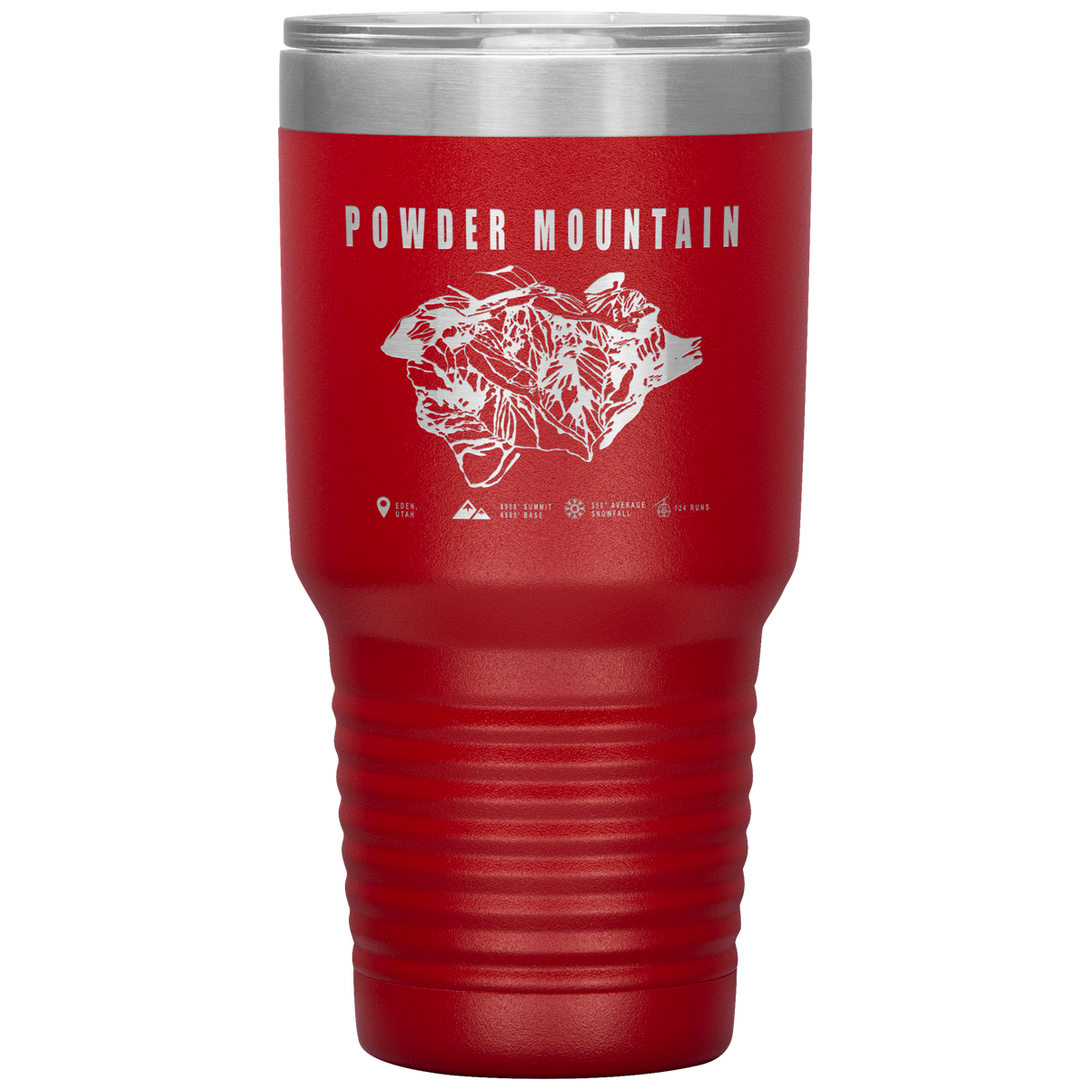 Powder Mountain,Utah Ski Trail Map 30oz Tumbler - Powderaddicts