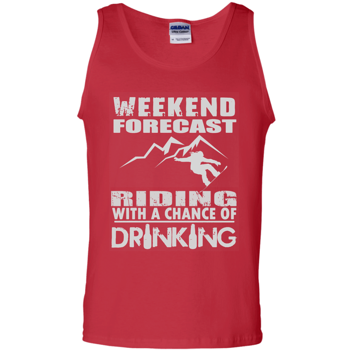 Weekened Forecast - Riding With A Chance Of Drinking Tank Tops - Powderaddicts