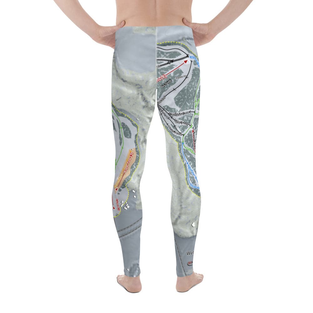 Welch Village, Minnesota Ski Trail Map Men's Base Layer Bottom - Powderaddicts