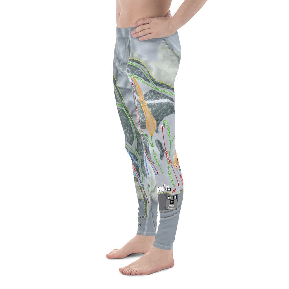 Welch Village, Minnesota Ski Trail Map Men's Base Layer Bottom - Powderaddicts