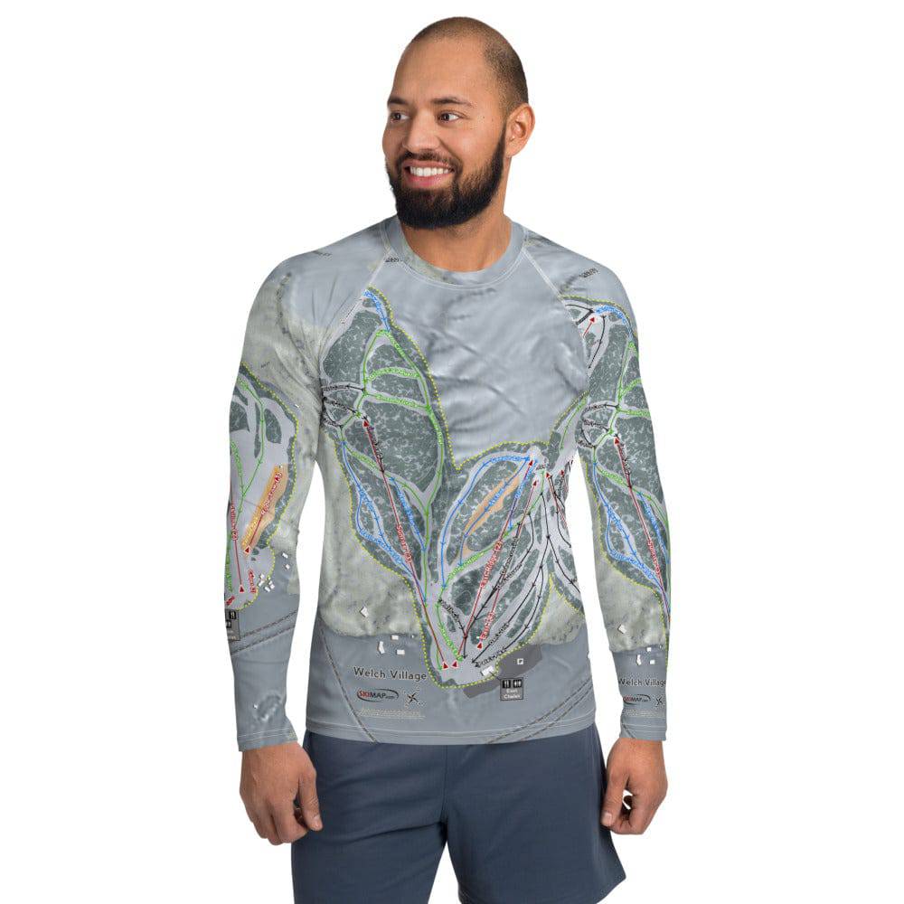 Welch Village, Minnesota Ski Trail Map Men's Base Layers