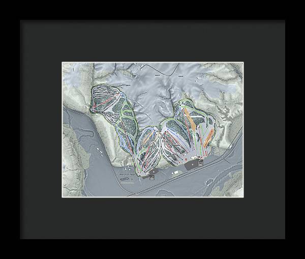 Welch Village Ski Trail Map - Framed Print - Powderaddicts