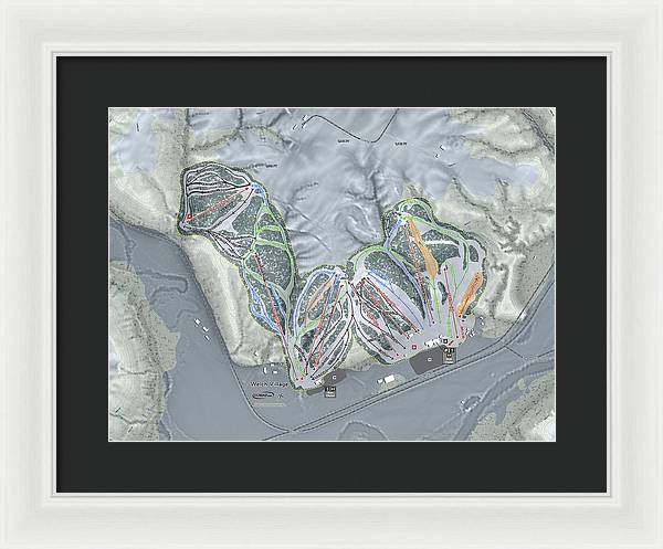 Welch Village Ski Trail Map - Framed Print - Powderaddicts