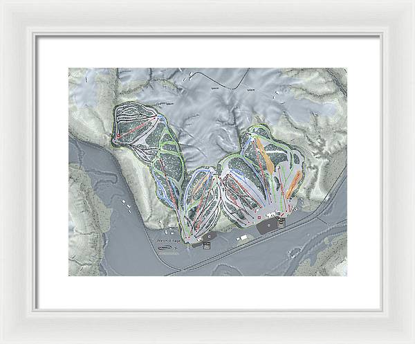 Welch Village Ski Trail Map - Framed Print - Powderaddicts