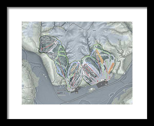 Welch Village Ski Trail Map - Framed Print - Powderaddicts