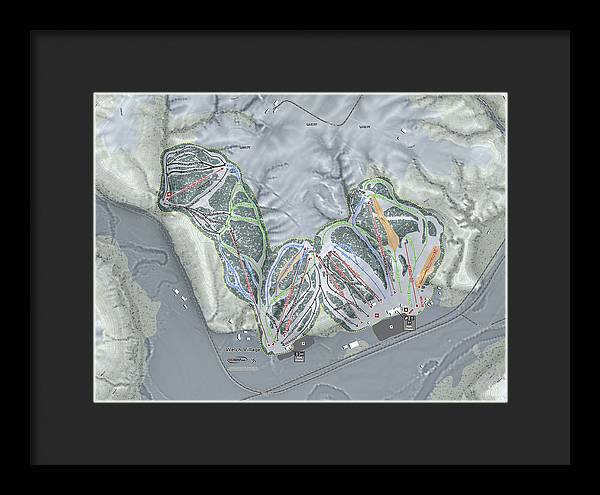 Welch Village Ski Trail Map - Framed Print - Powderaddicts