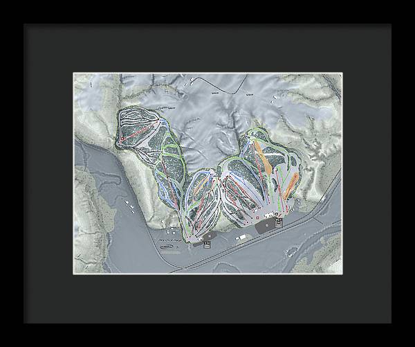 Welch Village Ski Trail Map - Framed Print - Powderaddicts