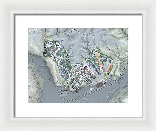Welch Village Ski Trail Map - Framed Print - Powderaddicts